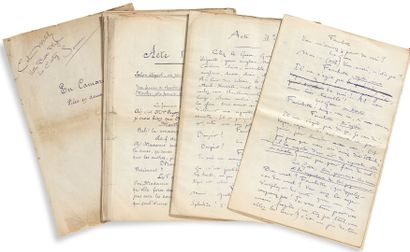 COLETTE (1873-1954).

MANUSCRIT partly autograph,...