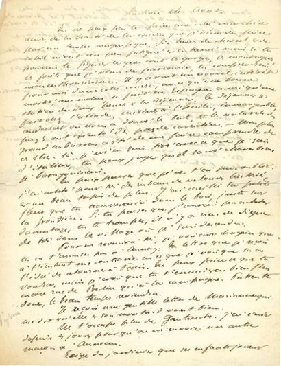 FEYDEAU Ernest (1821-1873).

2 L.A.S. 