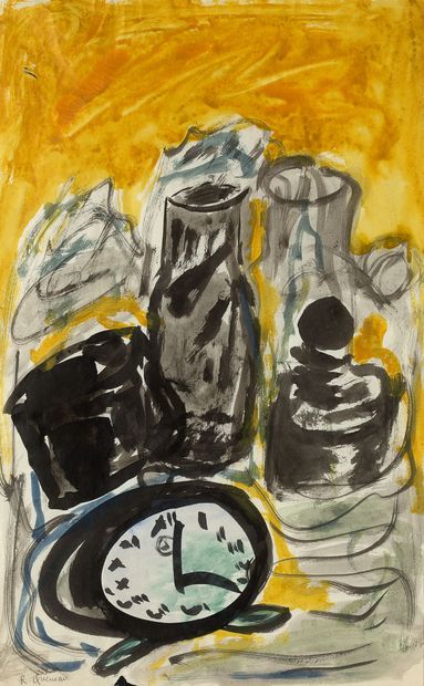 QUENEAU Raymond (1903-1976).

AQUARELLE gouachée,...