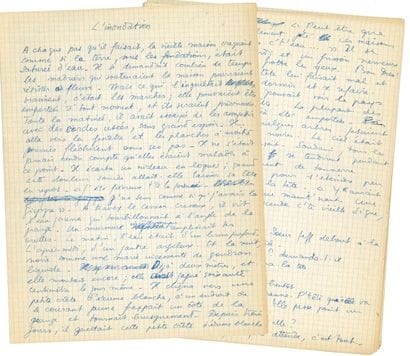 VIAN Boris (1920-1959).

AUTOGRAPHIC MANUSCRITE,...
