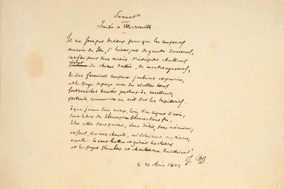 SAINTE-BEUVE Charles-Augustin (1804-1869).

Autograph...