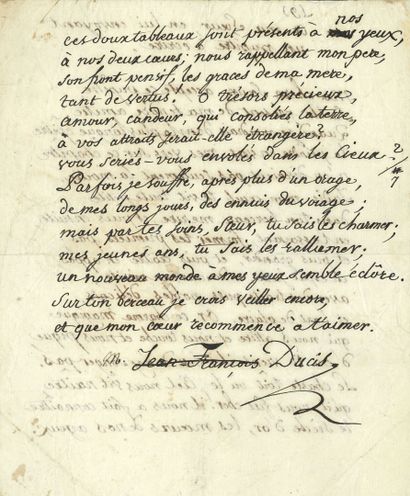 DUCIS Jean-François (1733-1817) poet and...