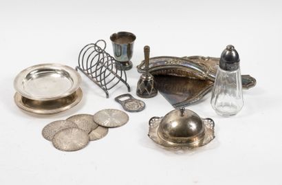 CHRISTOFLE
Lot of silver plated metal :

-...