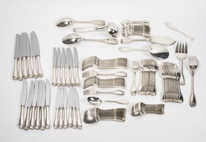 Part of silver plated metal menagere model...