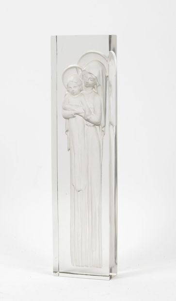 LALIQUE FRANCE
Vierge à l'enfant. 

Épreuve...