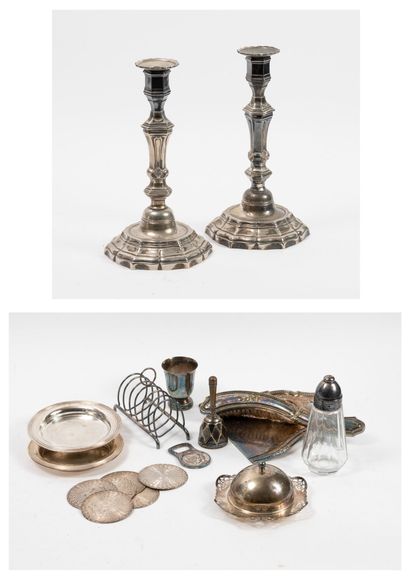CHRISTOFLE
Lot of silver plated metal :

-...