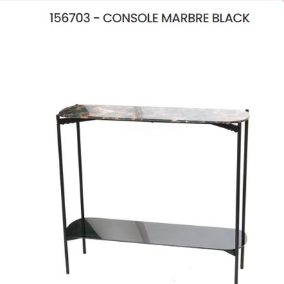 Console en marbre noire Amadeus

Cette console...