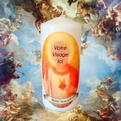 Deux bougies du Cabinet de Cire à votre effigie,...