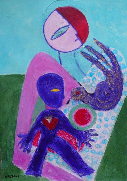 œuvres originales acrylique sur papier 250...