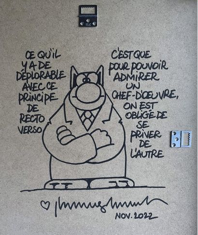 Digigraphie de Philippe Geluck numérotée...