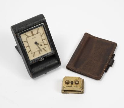 JAEGER-LECOULTRE
8 Days travel clock, steel.
Covered...
