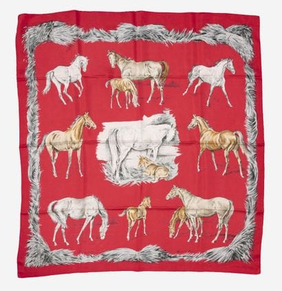 HERMES Paris
Carré en twill de soie imprimée...