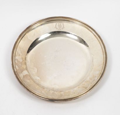 CHRISTOFLE
Two circular silver plated dishes...