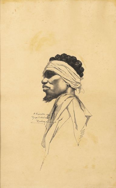 École orientaliste du XXème siècle 
Rue animée,...