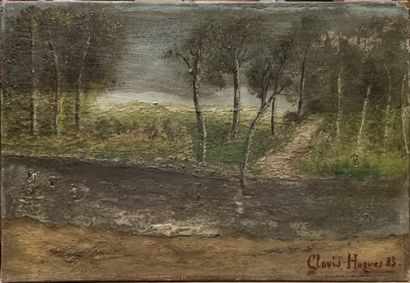 Clovis HUGUES (1851-1901)
Cours d'eau bordé...