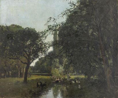 Alfred DIDIER (1840-1892)
Fermière devant...