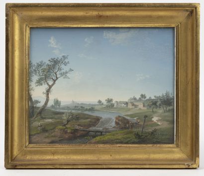 École du XIXème siècle
River landscape animated...