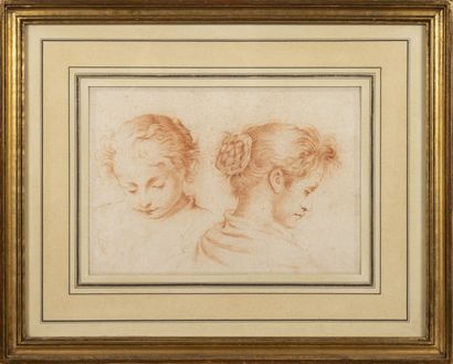 Suite of four sanguine drawings in the taste...