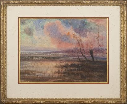 François Auguste RAVIER (1814-1895) 
Lake...