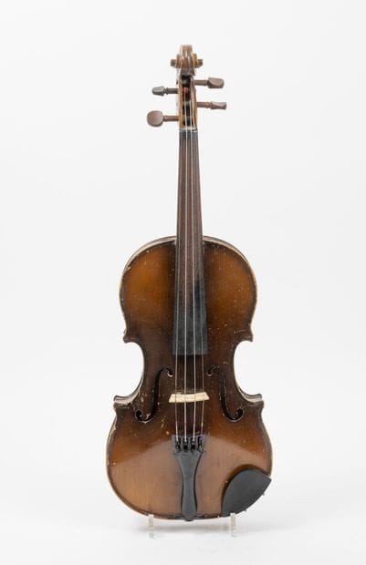 Study violin bearing an apocryphal printed...