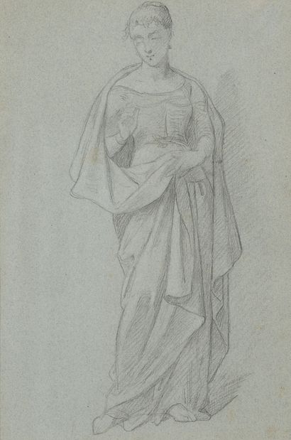Ecole du XIXème siècle
Woman holding her...