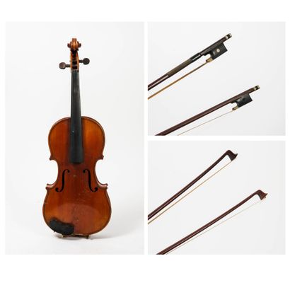 Study violin.
Blond-orange varnish.
Bearing...