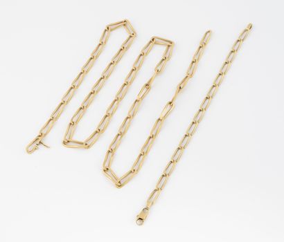 Necklace in yellow gold (575) with stick...