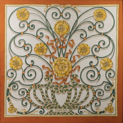 HERMES
Carré en twill de soie imprimé, modèle...