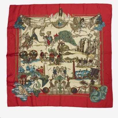 HERMES Paris
Carré en twill de soie imprimé,...