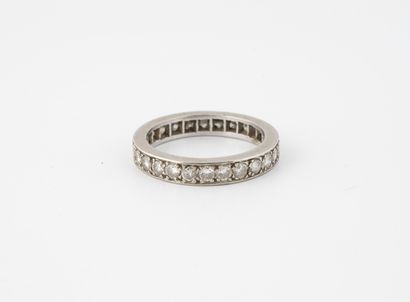 American wedding band in white gold (750)...