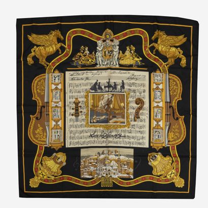 HERMES Paris
Carré en twill de soie imprimé,...