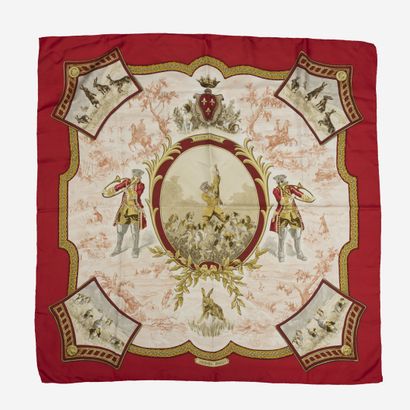 HERMES Paris
Carré en twill de soie imprimé,...