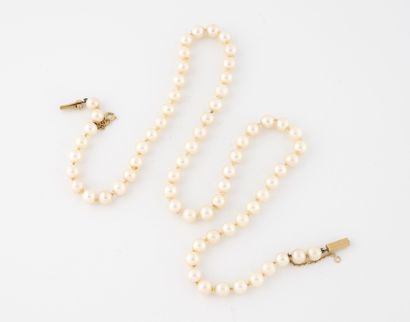 Necklace of white cultured pearls.
Ratchet...