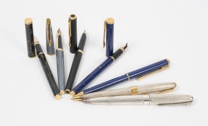 Lot de sept stylos billes, critérium ou stylo...