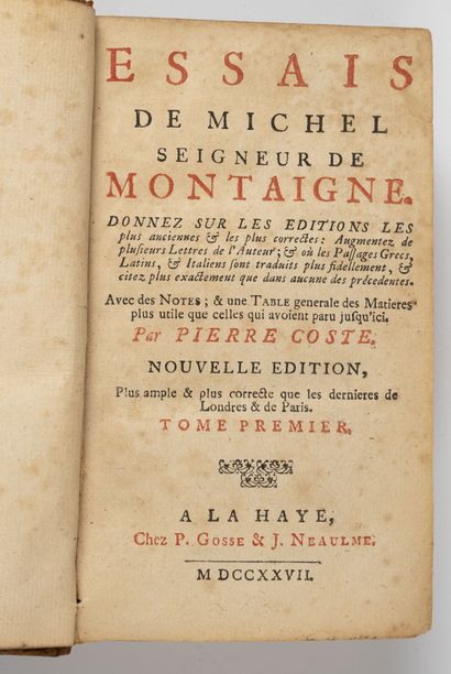 MONTAIGNE
Essays of Michel, Lord of Montaigne....