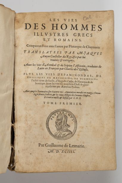 PLUTARQUE
The lives of the illustrious Greek...