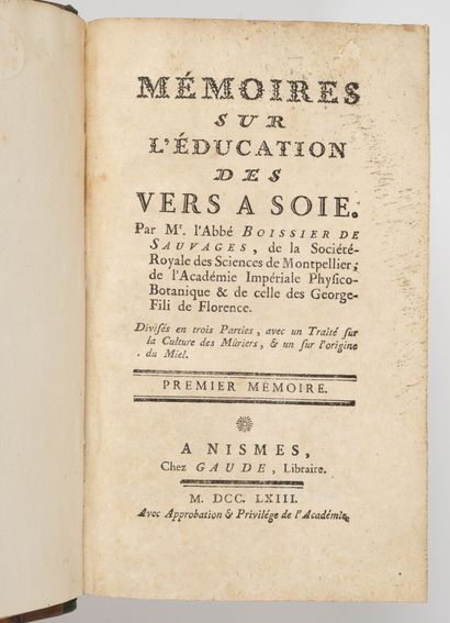 BOISSIER DE SAUVAGES
- Memoirs on the education...