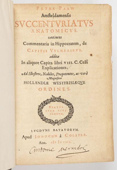 PAAW (Petrus)
Succenturiatus anatomicus.
Lugduni...