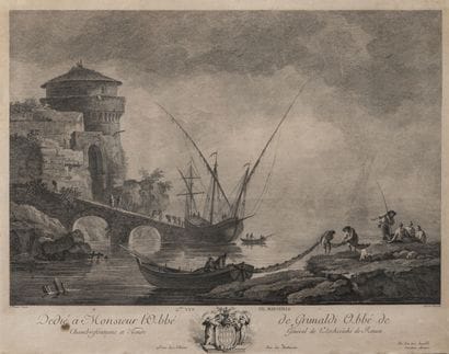 MARSEILLE 7 engravings framed under glass...