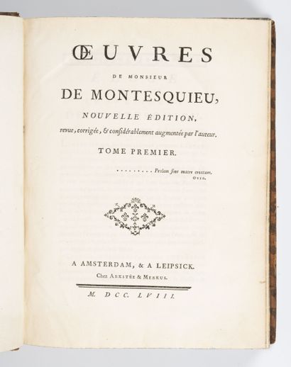 MONTESQUIEU
Works. New edition revised, corrected...