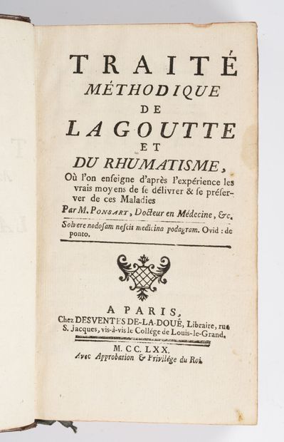 PONSART
Traité méthodique de la goutte et...