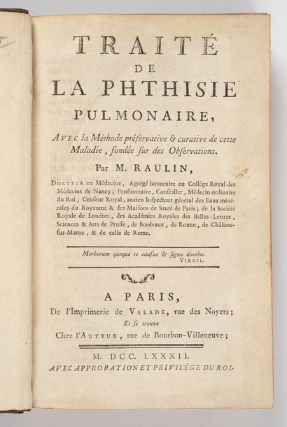RAULIN
Treatise on pulmonary phthisis. With...