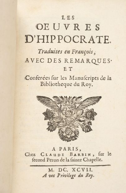 HIPPOCRATE
Les oeuvres. Translated into French...