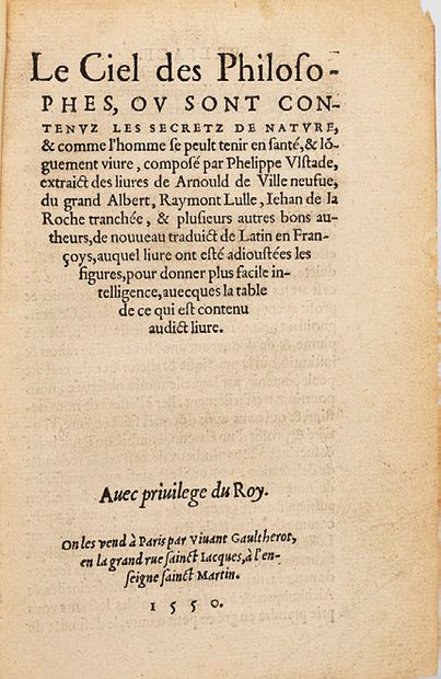 ULSTADT (Philippe)
Le ciel des philosophes...