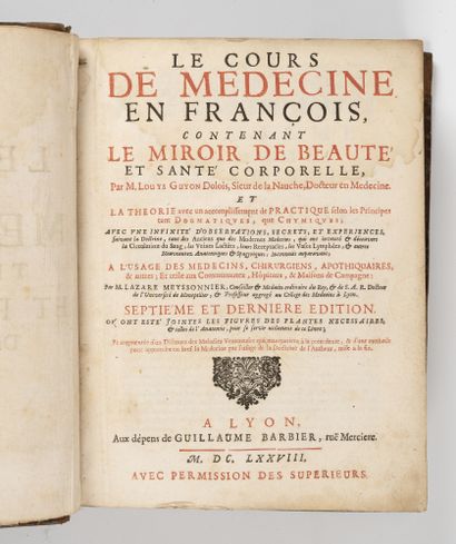 GUYON (Louis)
The course of medicine in French...