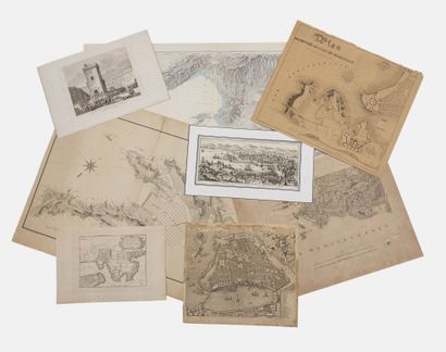 Large lot of maps, including staff maps,...