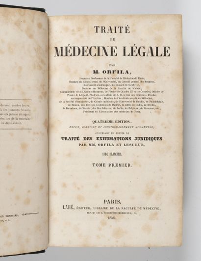 ORFILA
Traité de médecine légale. Quatrième...