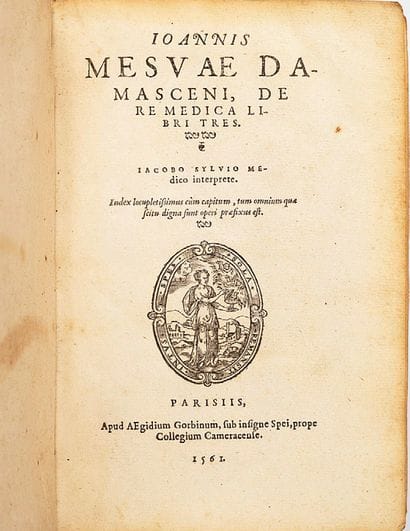 MESUE (Jean)
Ioannis Mesuae Damasceni, de...