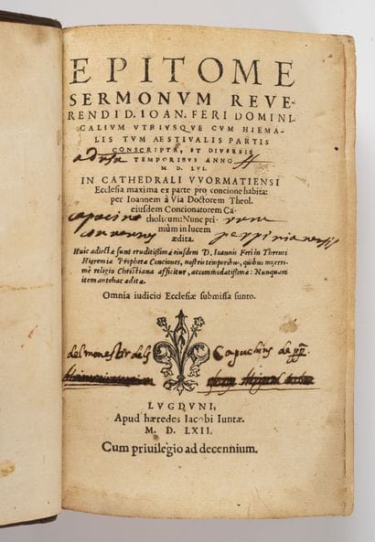 FERUS (Johannes)
Epitome sermonum reverendid.ioan.Feri...