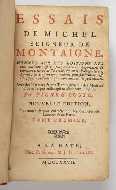 MONTAIGNE
Essays of Michel, Lord of Montaigne....